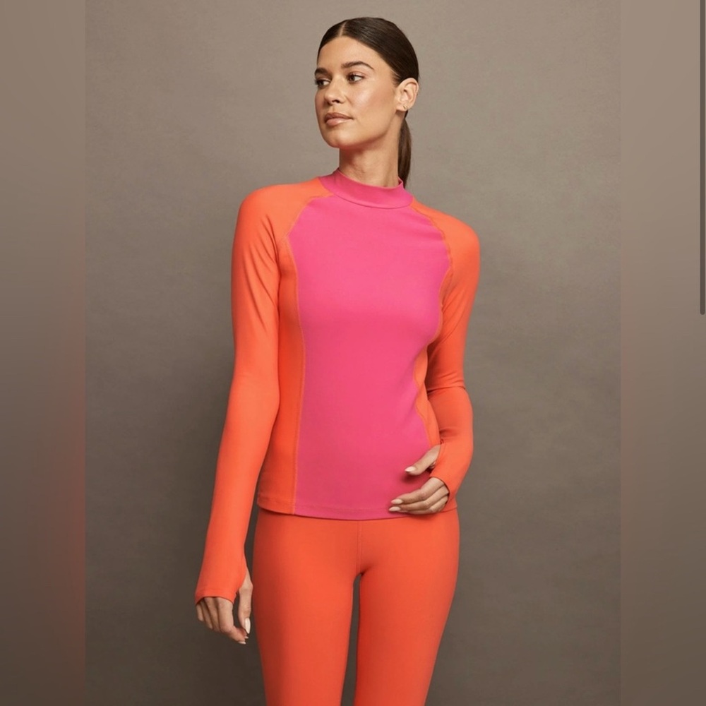 Carbon38 color block long sleeve XS